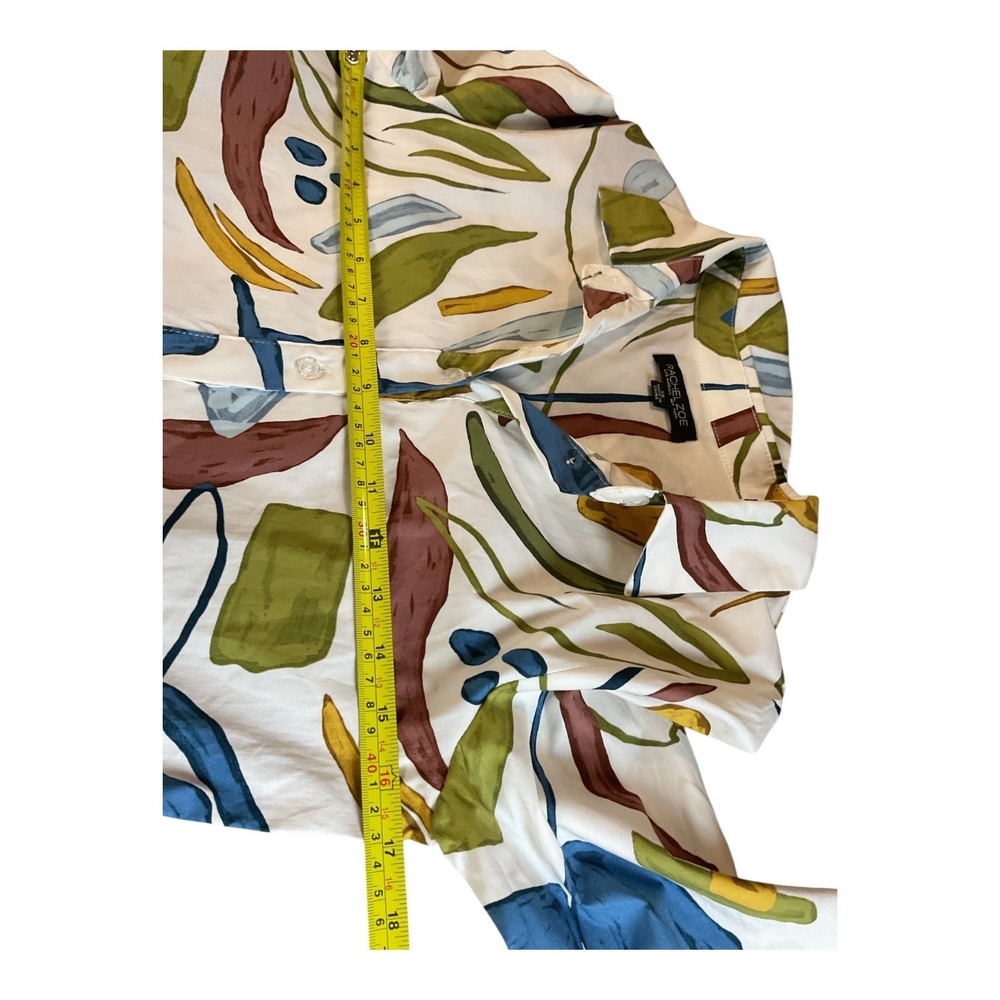 Rachel Zoe Abstract Print Midi Dress Shirt Dress Womens Casual - Picture 9 of 13